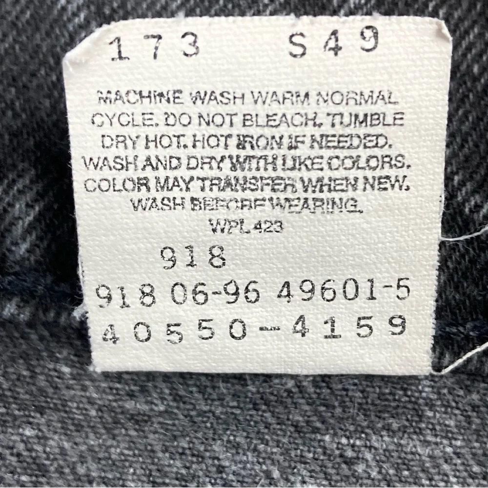LEVI’S 550 Orange Tab VINTAGE Men’s Jeans Black 100% Cotton Size 38 x 34